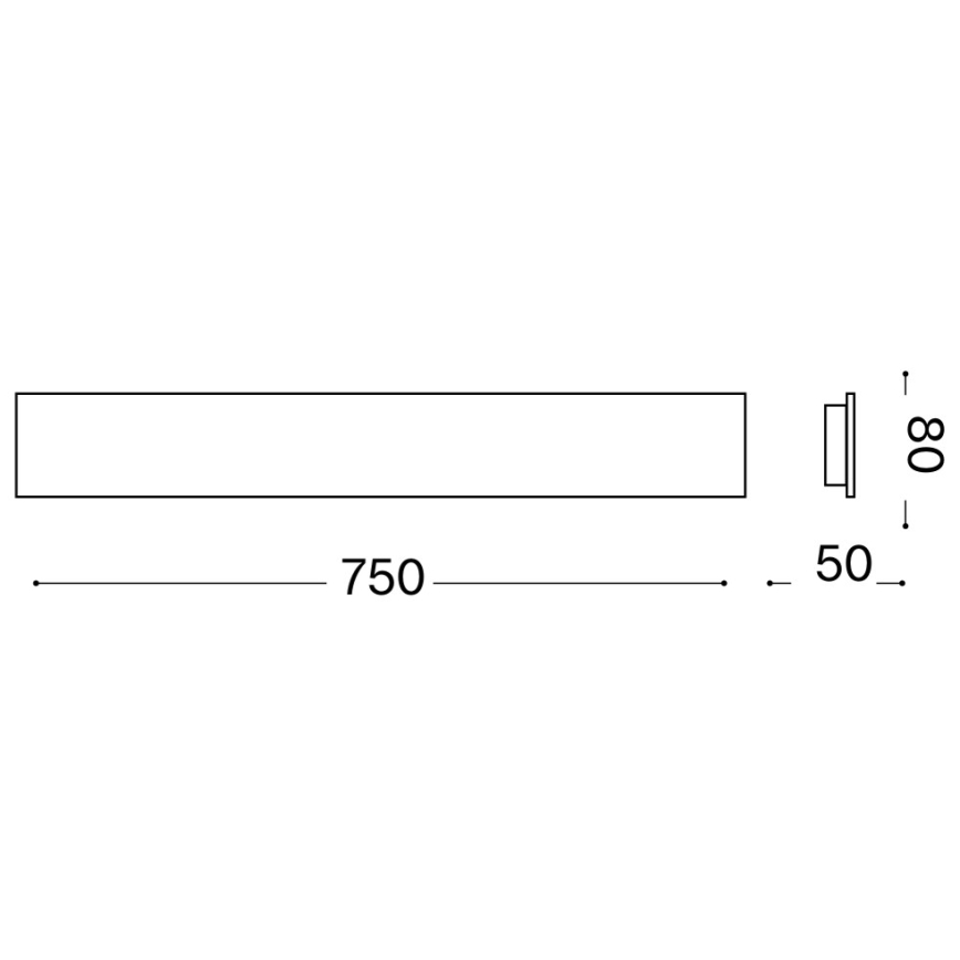 Ideal Lux - LED sienas gaismeklis ZIG ZAG LED/30W/230V 75 cm CRI 90 balts