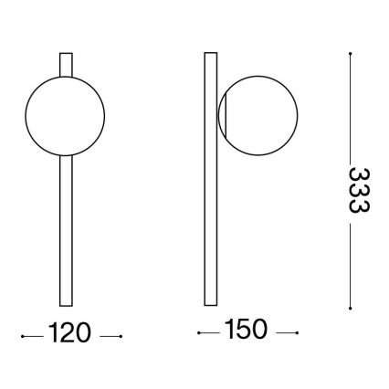 Ideal Lux - LED Sienas lampa BINOMIO 1xG9/3W/230V balta