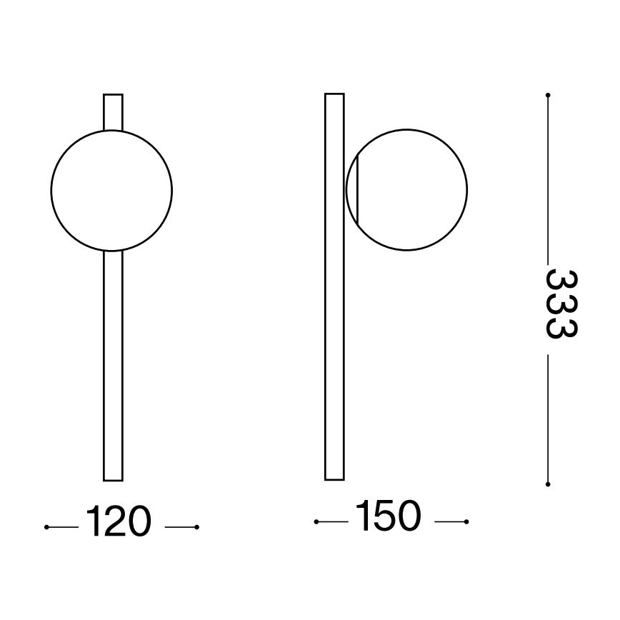 Ideal Lux - LED Sienas lampa BINOMIO 1xG9/3W/230V balta