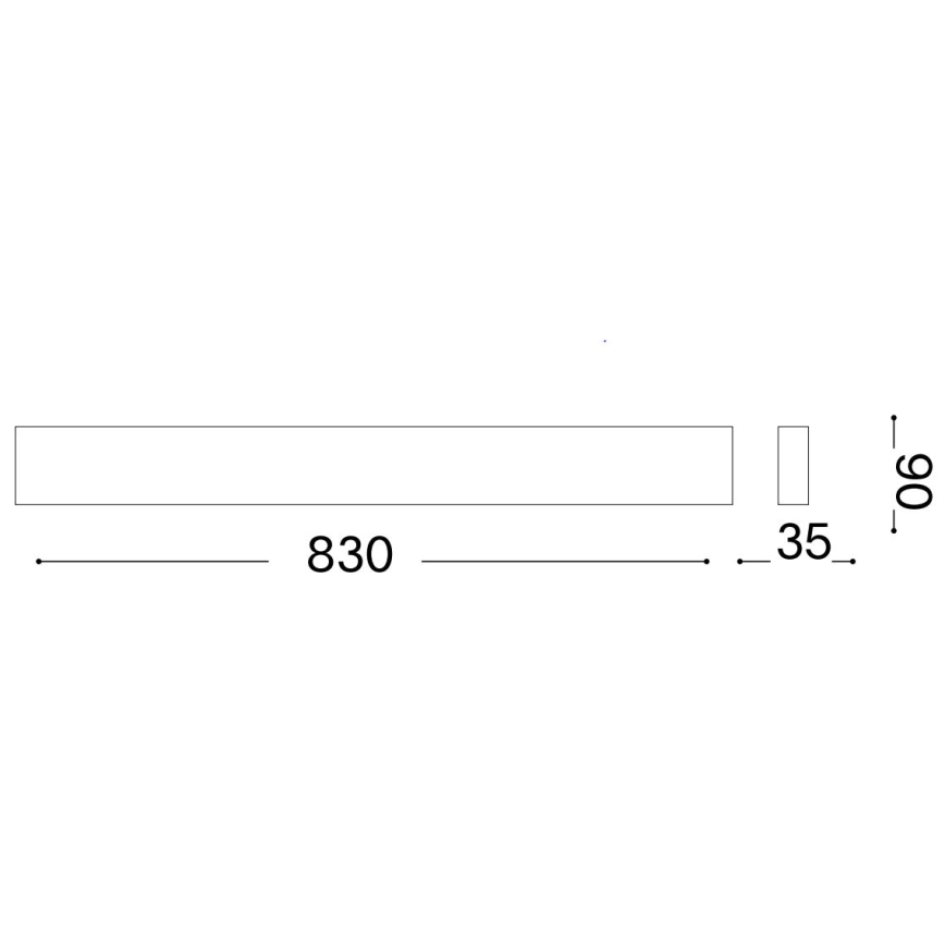Ideal Lux - LED Sienas lampa DELTA LED/30W/230V 3000K 83 cm CRI 90 balta