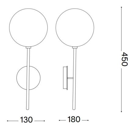 Ideal Lux - LED Sienas lampa EQUINOXE 1xG4/2W/230V spīdīgi hromēts/caurspīdīga