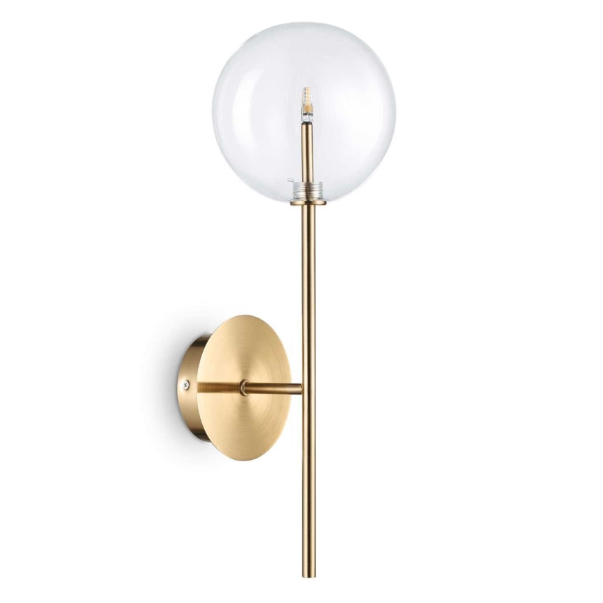 Ideal Lux - LED Sienas lampa EQUINOXE 1xG4/2W/230V misiņš/caurspīdīga