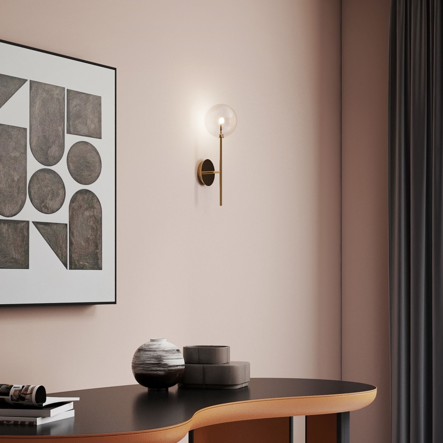 Ideal Lux - LED Sienas lampa EQUINOXE 1xG4/2W/230V misiņš/caurspīdīga