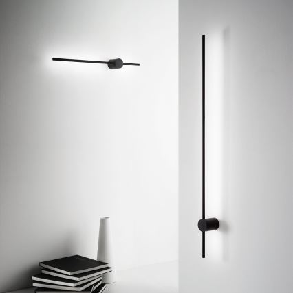 Ideal Lux - LED Sienas lampa ESSENCE LED/19W/230V 2700K 124 cm CRI 90 melna