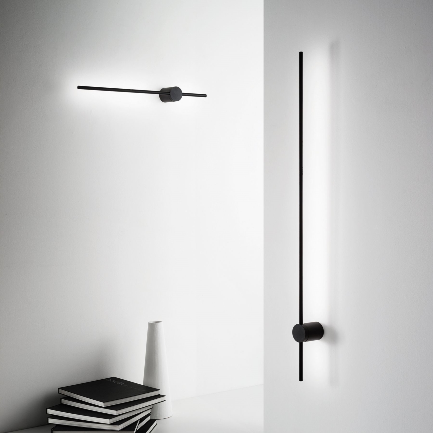 Ideal Lux - LED Sienas lampa ESSENCE LED/19W/230V 2700K 124 cm CRI 90 melna