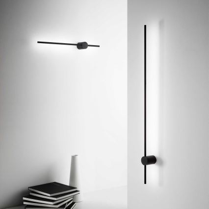 Ideal Lux - LED Sienas lampa ESSENCE LED/19W/230V 3000K 124 cm CRI 90 melna