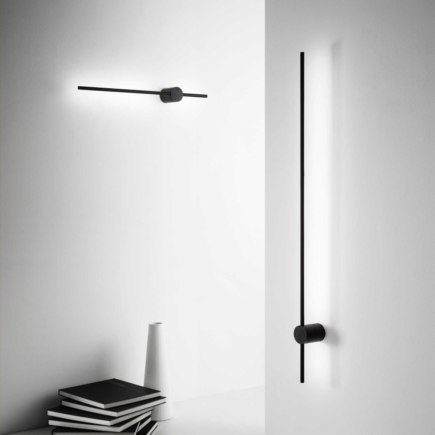 Ideal Lux - LED Sienas lampa ESSENCE LED/19W/230V 3000K 124 cm CRI 90 melna