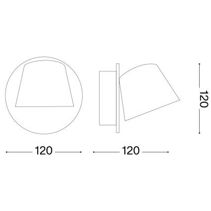 Ideal Lux - LED Sienas lampa GIM LED/6W/230V melna