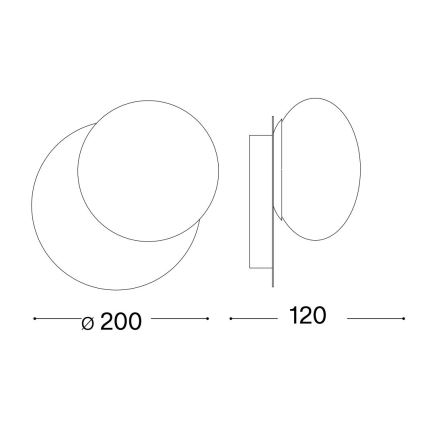 Ideal Lux - LED Sienas lampa NINFEA 1xGX53/9W/230V balta