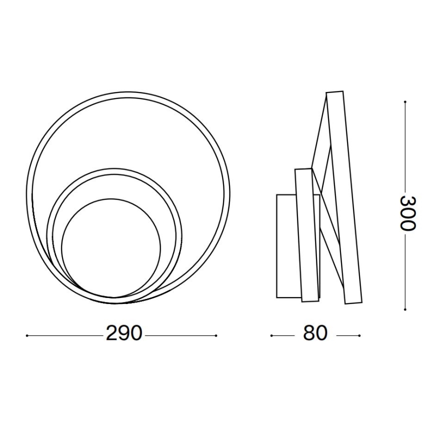 Ideal Lux - LED Sienas lampa OZ LED/26W/230V CRI 90 balta