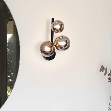 Ideal Lux - LED Sienas lampa PERLAGE 3xG9/3W/230V melna/dūmakains