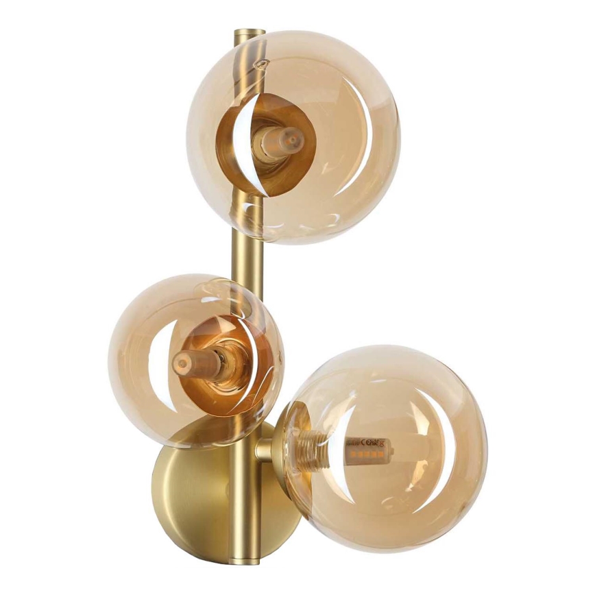Ideal Lux - LED Sienas lampa PERLAGE 3xG9/3W/230V zelta/dūmakains