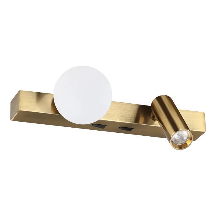 Ideal Lux - LED Sienas lampa PING PONG 2xLED/3W/230V CRI 90 misiņš
