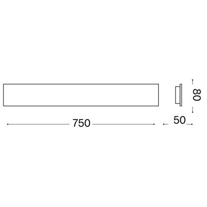 Ideal Lux - LED Sienas lampa ZIG ZAG LED/30W/230V 75 cm CRI 90 melna