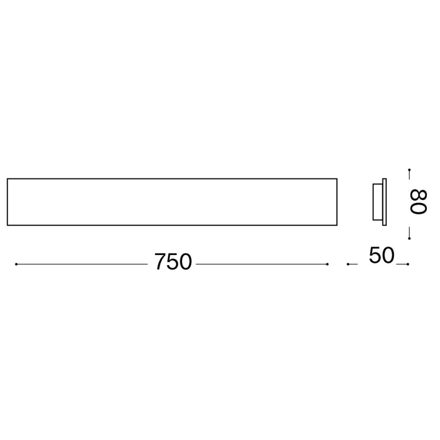 Ideal Lux - LED Sienas lampa ZIG ZAG LED/30W/230V 75 cm CRI 90 melna