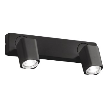 Ideal Lux - LED sienas prožektors RUDY 2xGU10/7W/230V CRI 90 melns