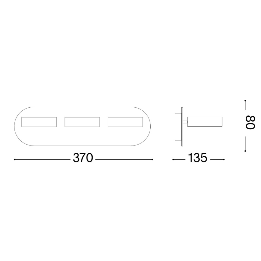 Ideal Lux - LED sienas punktveida gaismeklis OBY 3xLED/6W/230V CRI 90 balts
