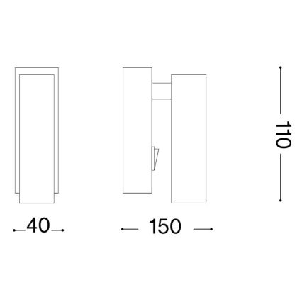 Ideal Lux - LED sienas punktveida gaismeklis PAGE LED/3W/230V CRI 90 melns