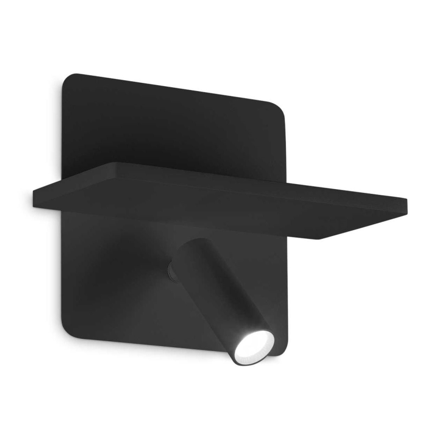 Ideal Lux - LED sienas punktveida gaismeklis PIANO LED/10W/230V CRI 90 USB melns