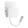 Ideal Lux - LED Sienas starmetis ar pielāgojama lampiņa PROBE LED/9,5W/230V USB CRI 90 balta