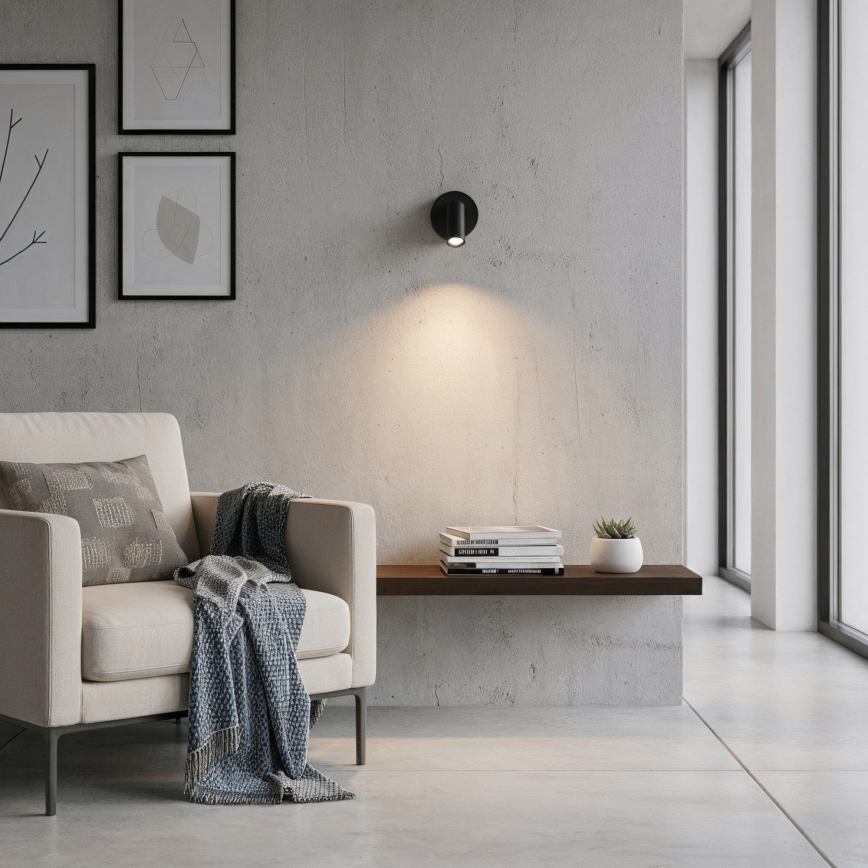 Ideal Lux - LED Sienas starmetis BEAN LED/3W/230V CRI 90 melna