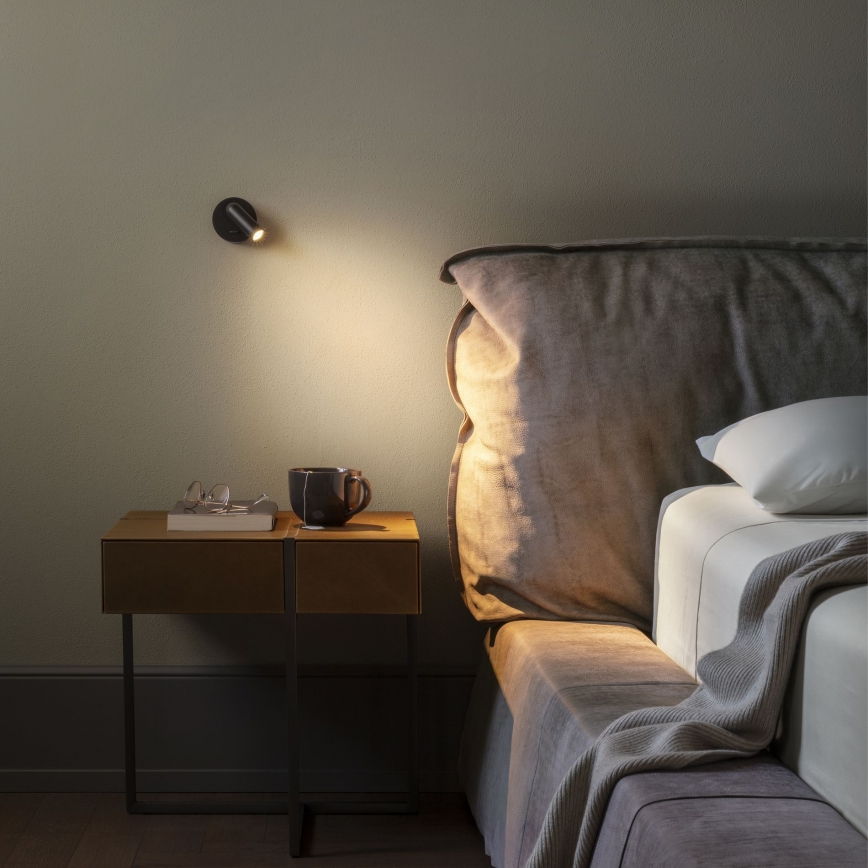 Ideal Lux - LED Sienas starmetis BEAN LED/3W/230V CRI 90 melna