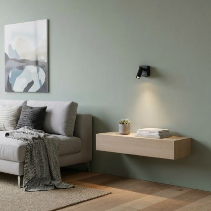 Ideal Lux - LED Sienas starmetis BEAN LED/3W/230V CRI 90 melna