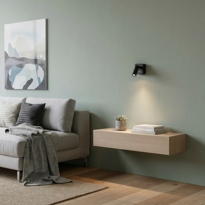 Ideal Lux - LED Sienas starmetis BEAN LED/3W/230V CRI 90 melna