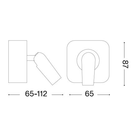 Ideal Lux - LED Sienas starmetis BEAN LED/3W/230V CRI 90 melna