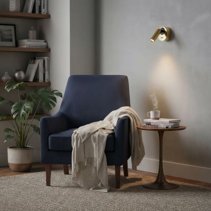 Ideal Lux - LED Sienas starmetis BEAN LED/3W/230V CRI 90 misiņš