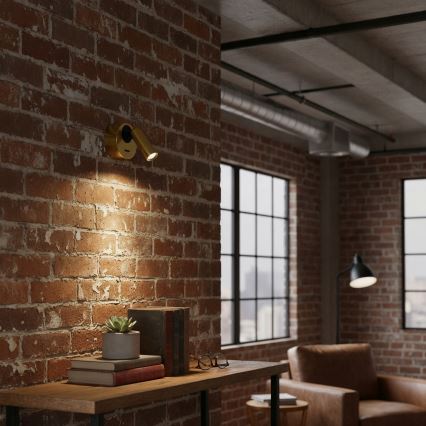 Ideal Lux - LED Sienas starmetis BEAN LED/3W/230V CRI 90 misiņš