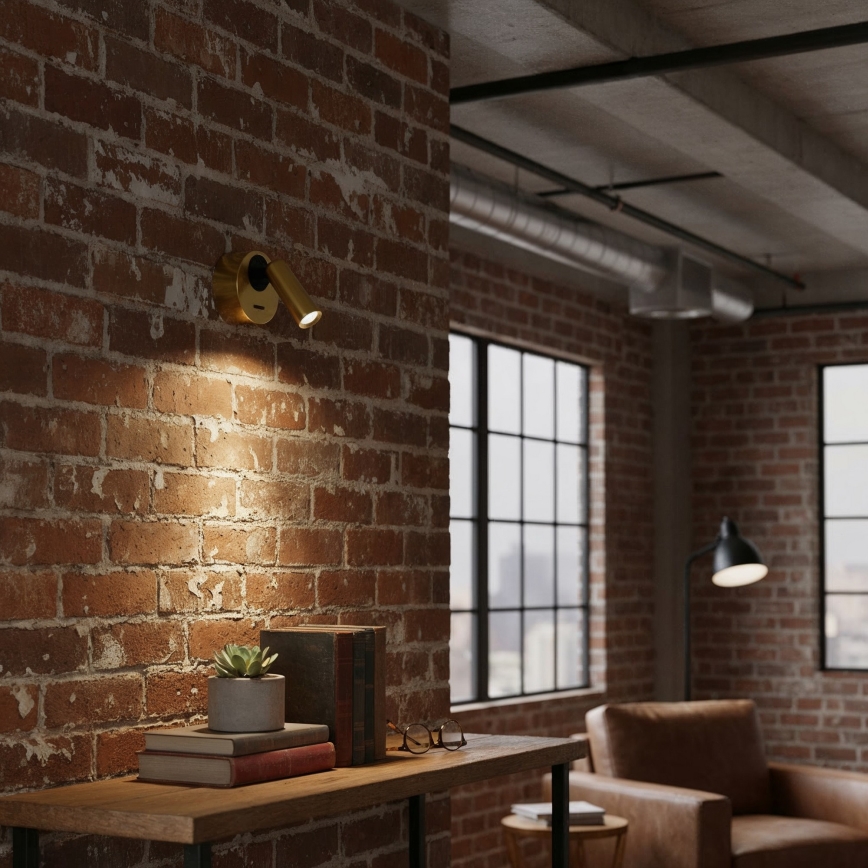 Ideal Lux - LED Sienas starmetis BEAN LED/3W/230V CRI 90 misiņš