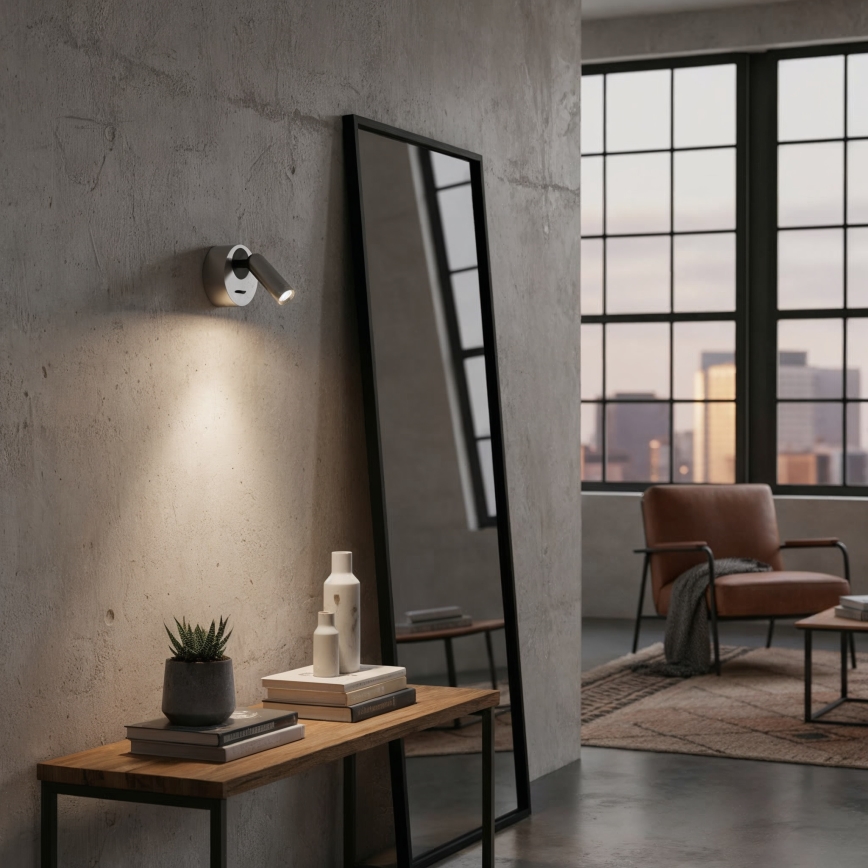 Ideal Lux - LED Sienas starmetis BEAN LED/3W/230V CRI 90 spīdīgi hromēts