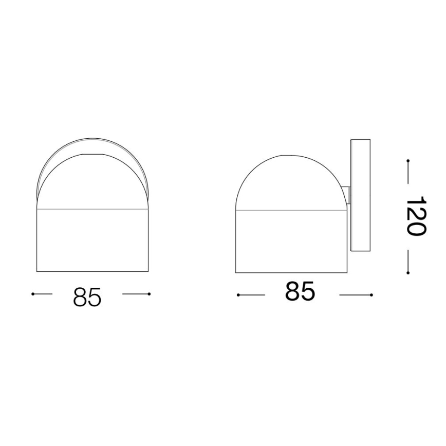 Ideal Lux - LED Sienas starmetis DODO 1xGX53/9W/230V melna