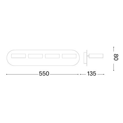 Ideal Lux - LED sienas virziena gaismeklis OBY 4xLED/6W/230V CRI 90 balts
