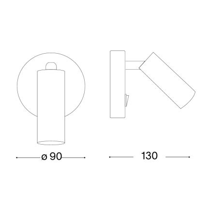 Ideal Lux - LED sienas virziena gaismeklis PAGE LED/3W/230V CRI 90 balts