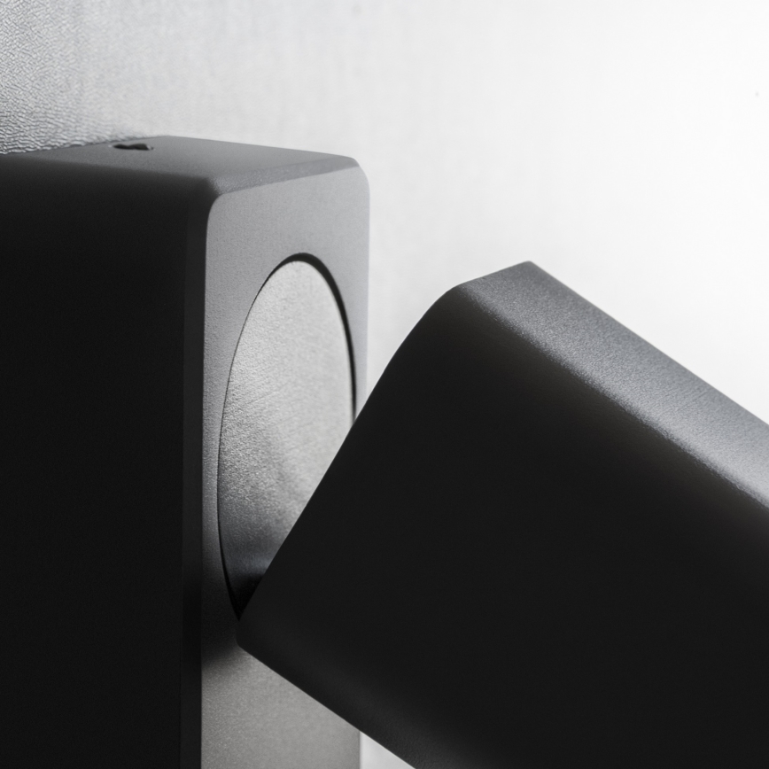 Ideal Lux - LED sienas virziena gaismeklis RUDY 1xGU10/7W/230V CRI 90 melns