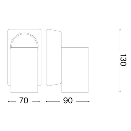 Ideal Lux - LED sienas virziena gaismeklis RUDY 1xGU10/7W/230V CRI 90 melns