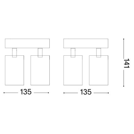 Ideal Lux - LED spotgaismeklis DYNAMITE 4xGU10/7W/230V CRI 90 melns