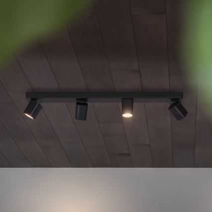 Ideal Lux - LED Starmetis RUDY 4xGU10/7W/230V CRI 90 melna