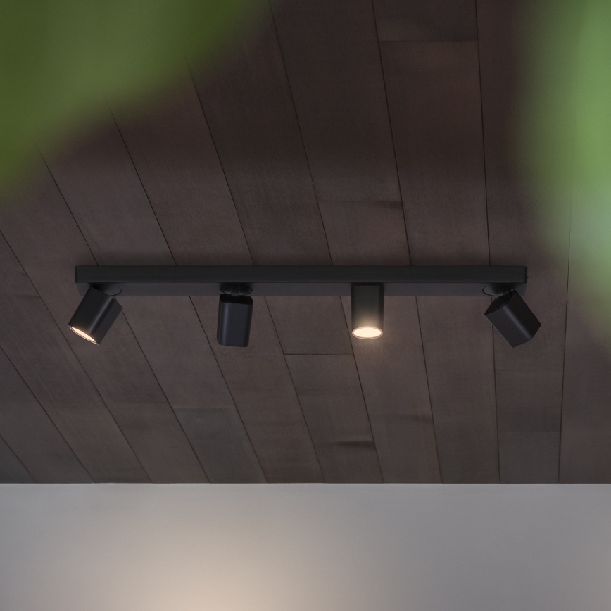 Ideal Lux - LED Starmetis RUDY 4xGU10/7W/230V CRI 90 melna