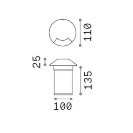 Ideal Lux - LED uzbrauktuves gaismeklis ROCKET LED/3W/230V CRI 90 IP67 matēts hroms