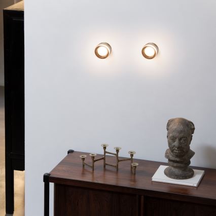 Ideal Lux - LED vannas istabas griestu lampa LOLLY 1xGX53/9W/230V Ø 10,5 cm IP44 zeltaina/dūmakaina bēša