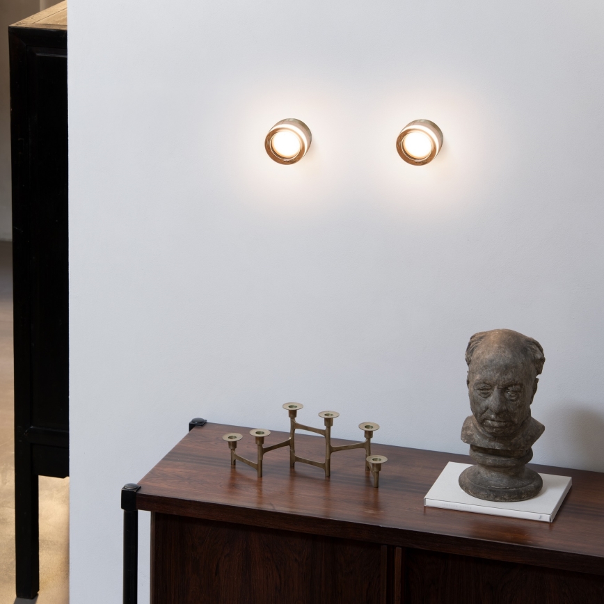 Ideal Lux - LED vannas istabas griestu lampa LOLLY 1xGX53/9W/230V Ø 10,5 cm IP44 zeltaina/dūmakaina bēša