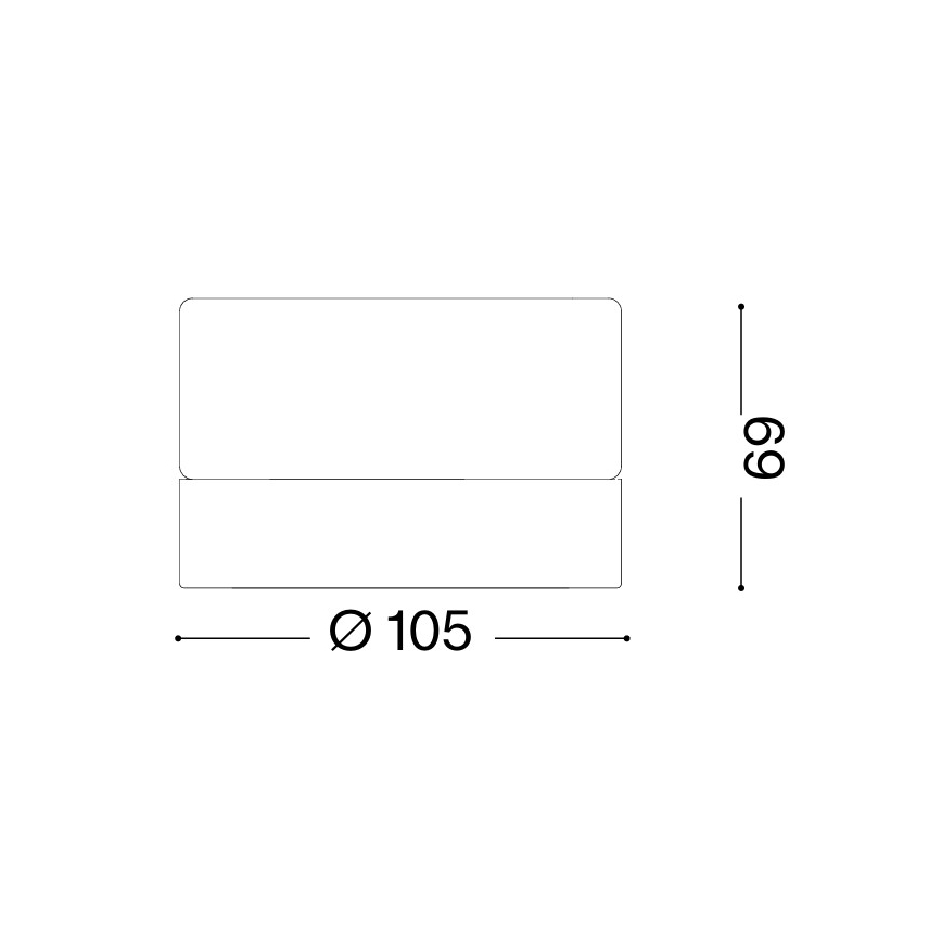 Ideal Lux - LED griestu gaismeklis vannas istabai LOLLY 1xGX53/9W/230V Ø 10,5 cm IP44 melns/dūmakaini melns