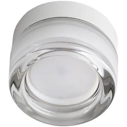 Ideal Lux - LED vannas istabas griestu lampa LOLLY 1xGX53/9W/230V Ø 10,5 cm IP44 balta/caurspīdīga
