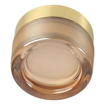 Ideal Lux - LED vannas istabas griestu lampa LOLLY 1xGX53/9W/230V Ø 10,5 cm IP44 zeltaina/dūmakaina bēša