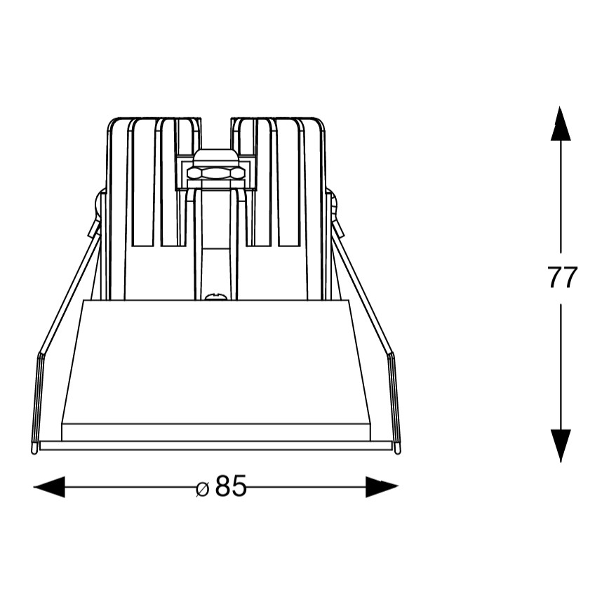 Ideal Lux - GAME TRIM iebūvējamais LED vannas istabas griestu gaismeklis LED/11W/230V 3000K CRI 90, Ø 8,5 cm, IP65, melns