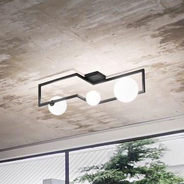 Ideal Lux - LED Virsapmetuma lustra ANGOLO 3xG9/3W/230V melna