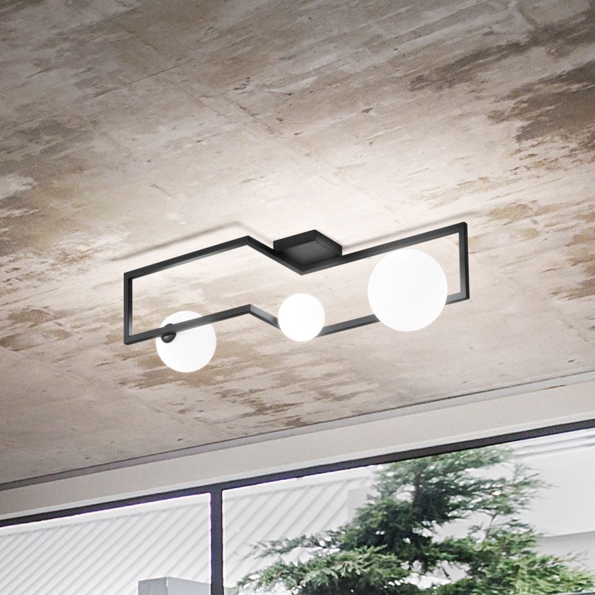 Ideal Lux - LED Virsapmetuma lustra ANGOLO 3xG9/3W/230V melna